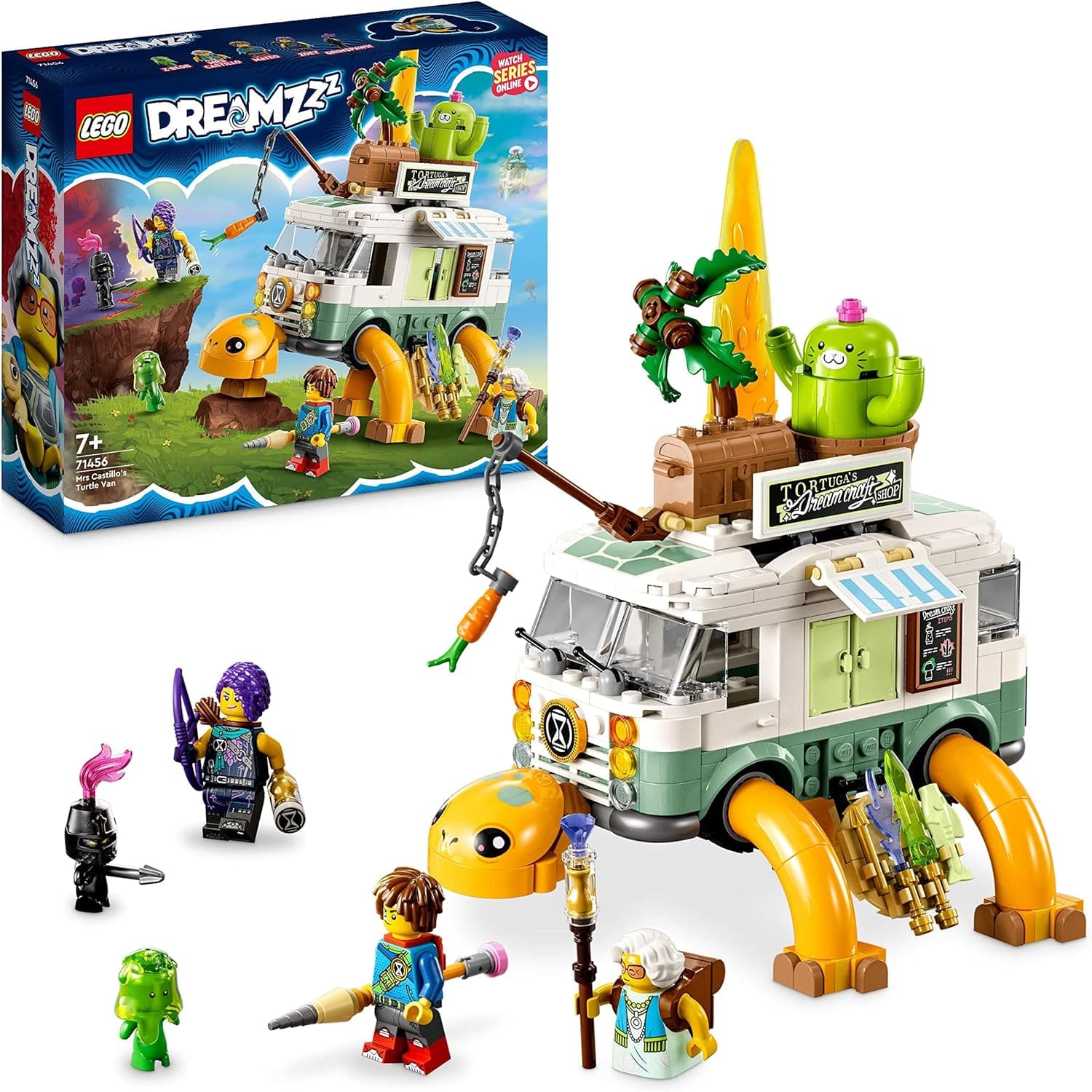 Buy LEGO,LEGO 71456 DREAMZzz Mrs. Castillo's Turtle Van Set, Build a Toy Camper Vehicle from the TV Show in 2 Ways, With Mateo, Zoey and Z-Blob Characters, Toys for Kids, Boys, Girls Aged 7+ - Gadcet UK | UK | London | Scotland | Wales| Ireland | Near Me | Cheap | Pay In 3 | Toys